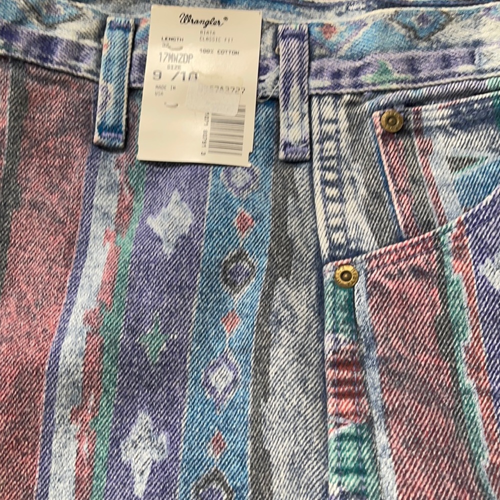 Wrangler retro ladies jean Aztec print size 9/10